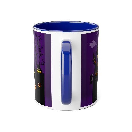 Trick and Treat Purple Happy Halloween Accent Mugs, 11oz