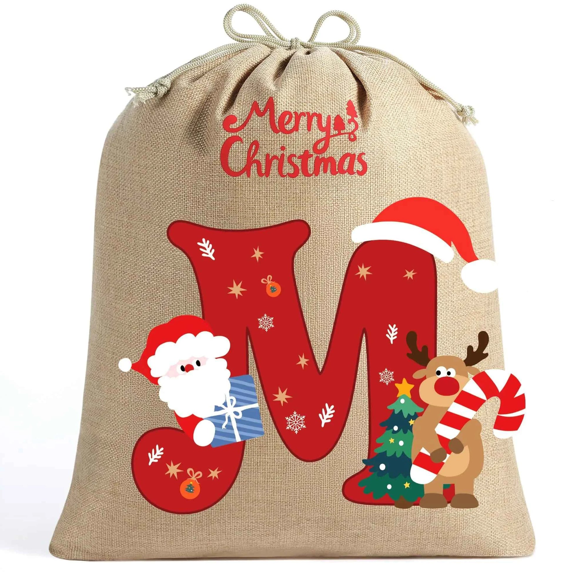 Parima Large Christmas Gift Bags | Reusable Santa Sacks | Holiday Gift Bags for Party & Decorations | 20x26.96 Inch