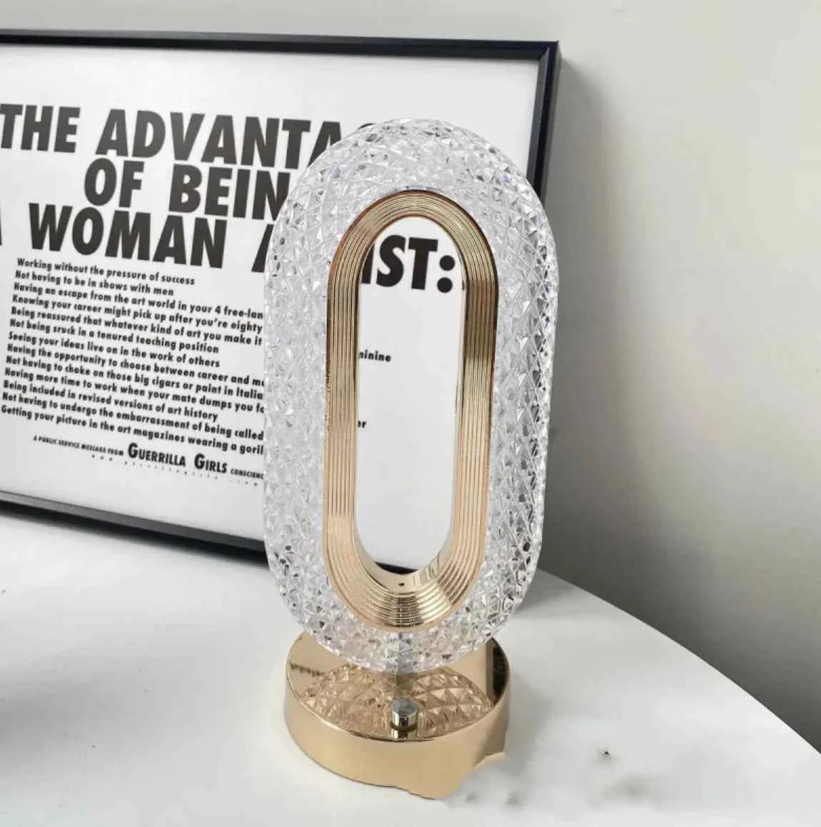 Crystal Glow Touch Lamp – Elegant Home Accent