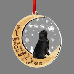 Black Pug Dog Ornament 2024 – Cute Christmas Decor