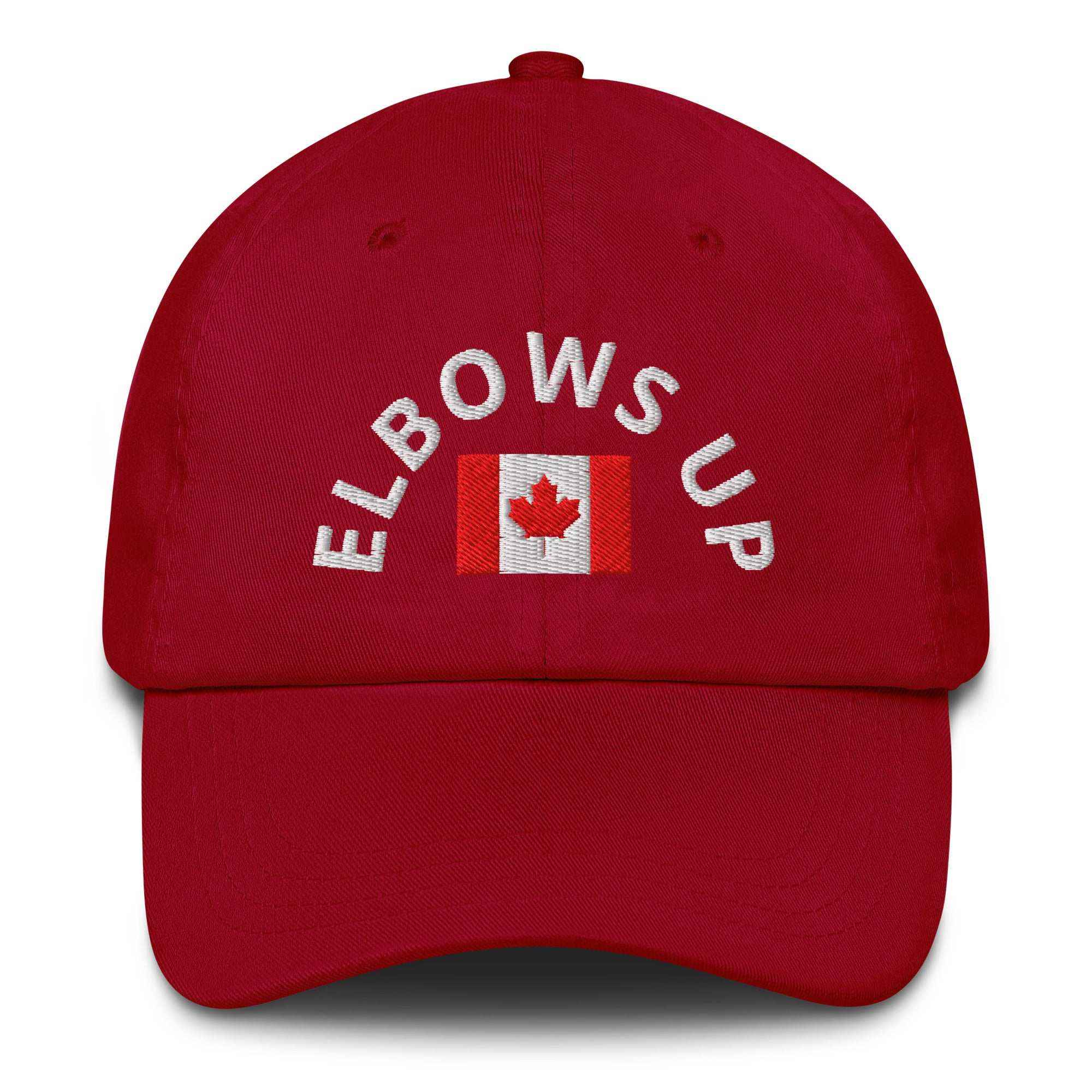 Elbows Up Canada Hat – Strong Canada Pride | Maple Leaf Baseball Cap | Patriotic True North Hat for Men & Women