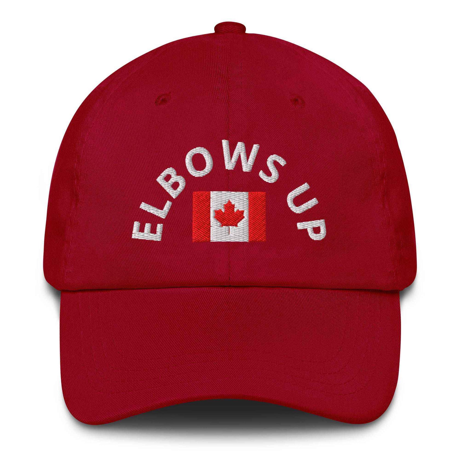 Elbows Up Canada Hat – Strong Canada Pride | Maple Leaf Baseball Cap | Patriotic True North Hat for Men & Women