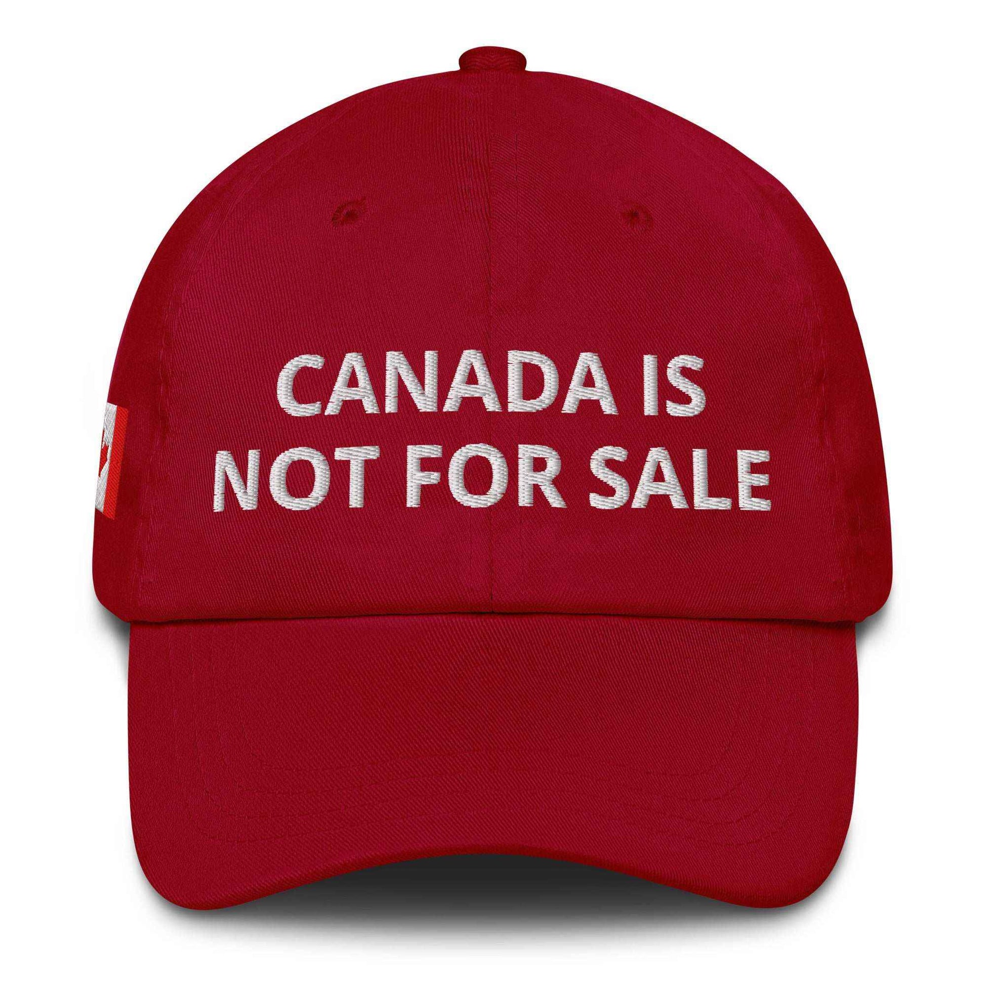 CANADA IS NOT FOR SALE  Hat – Wear Your Pride Everywhere You Go | Embroidered Canadian Flag Adjustable hat | Comfortable Canadian Flag hat !