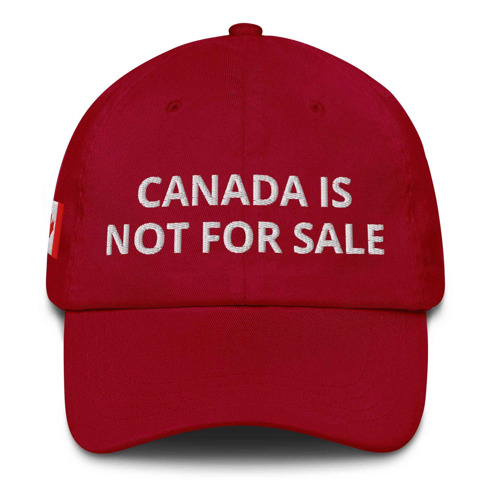 CANADA IS NOT FOR SALE  Hat – Wear Your Pride Everywhere You Go | Embroidered Canadian Flag Adjustable hat | Comfortable Canadian Flag hat !