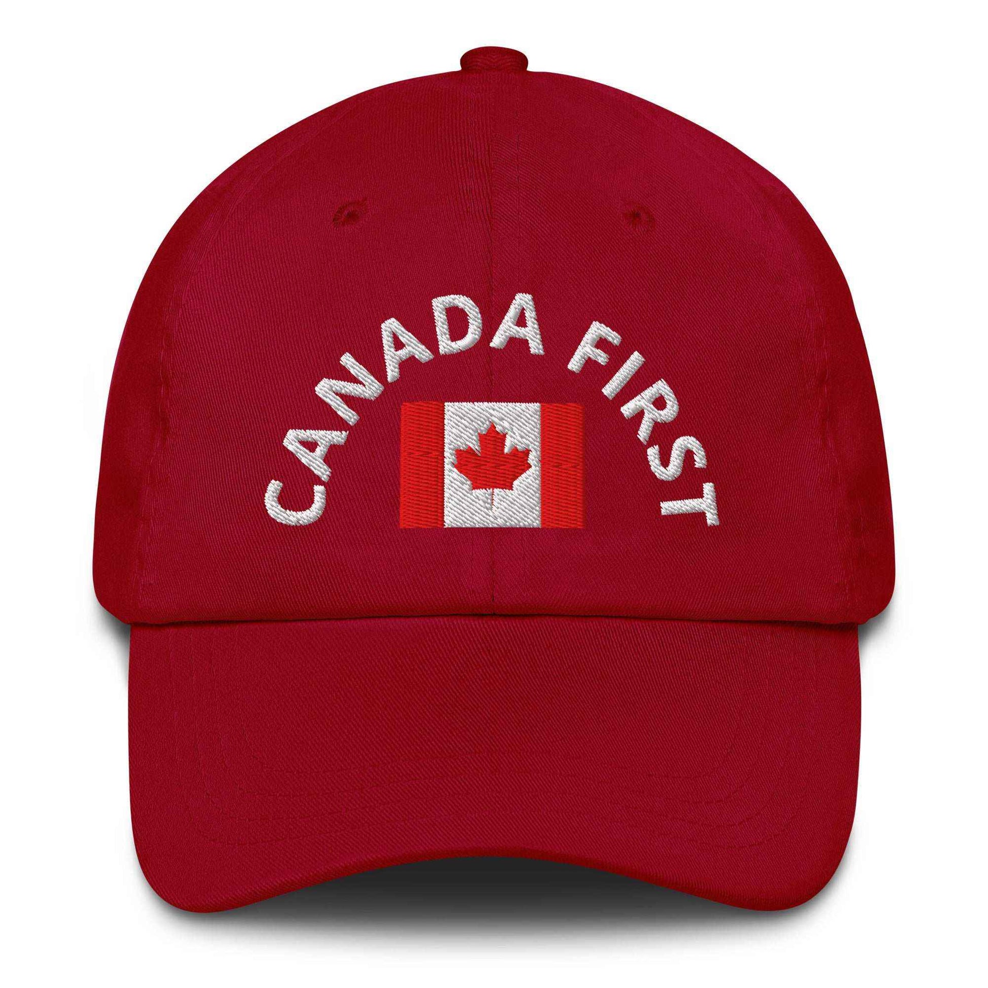 Canada First Hat – Adjustable Curved Visor| Your partner for Canadian Pride
