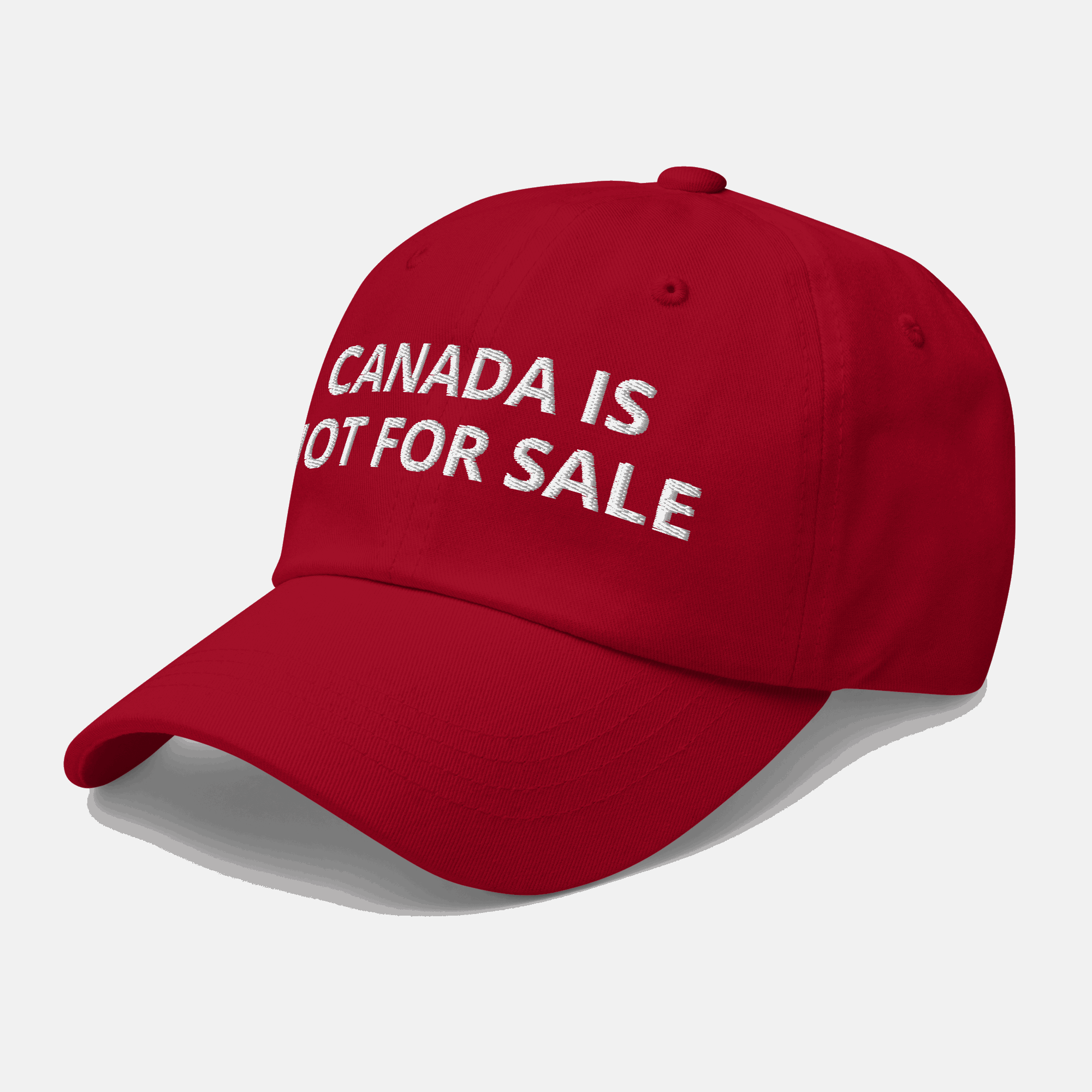 CANADA IS NOT FOR SALE  Hat – Wear Your Pride Everywhere You Go | Embroidered Canadian Flag Adjustable hat | Comfortable Canadian Flag hat !
