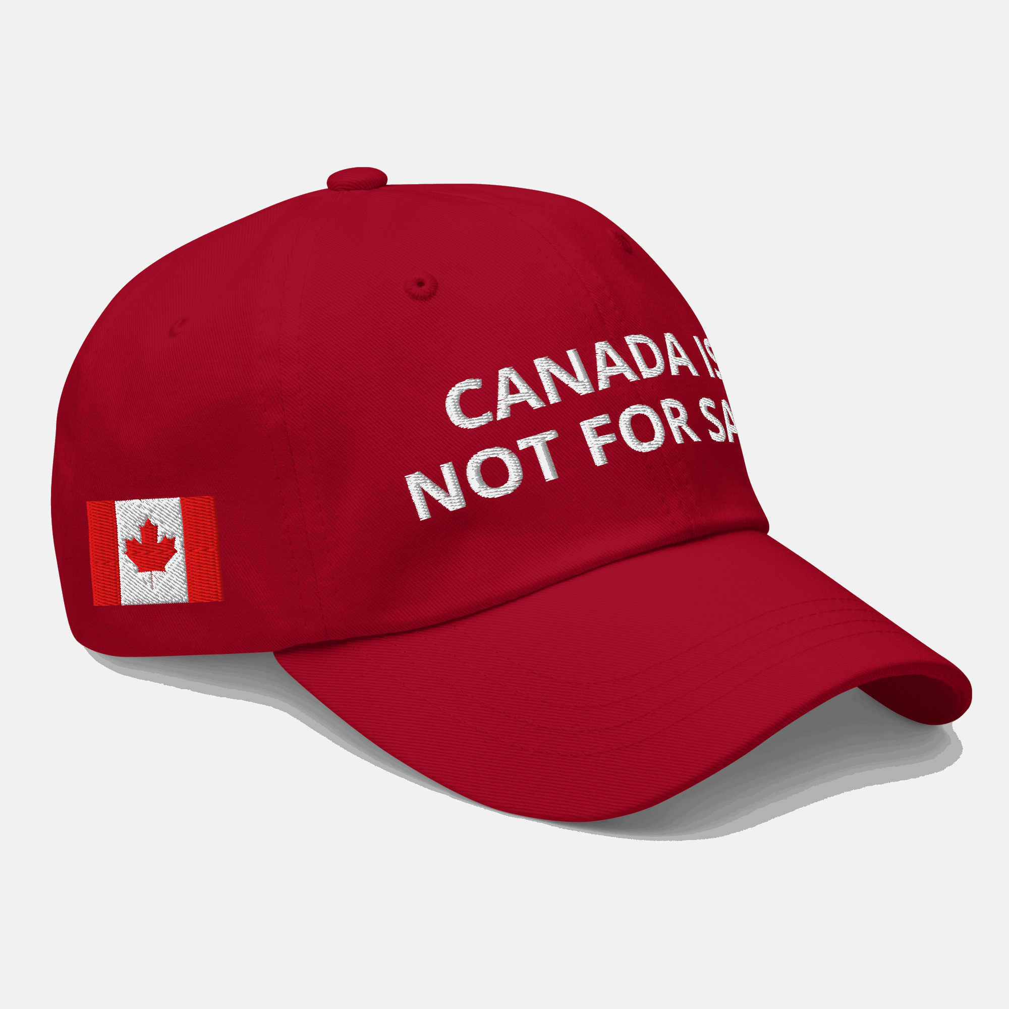 CANADA IS NOT FOR SALE  Hat – Wear Your Pride Everywhere You Go | Embroidered Canadian Flag Adjustable hat | Comfortable Canadian Flag hat !