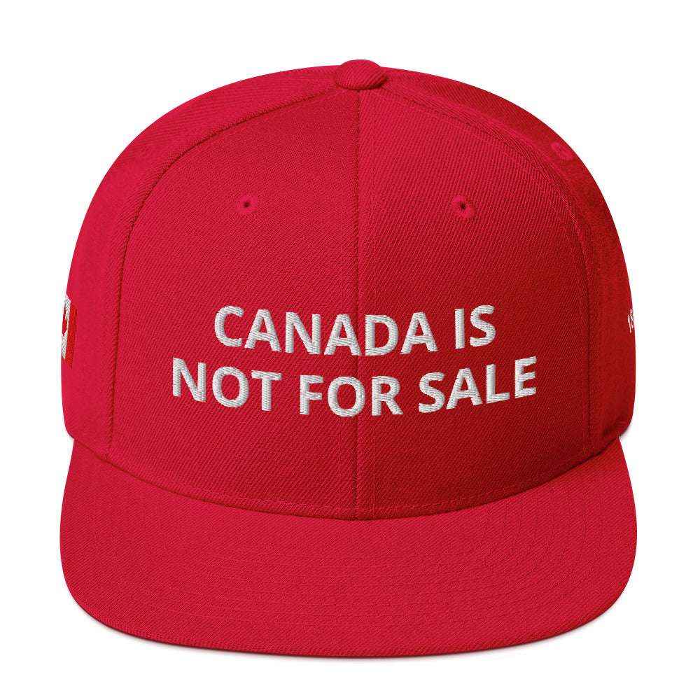 Embroidered Canadian Flag Snapback Hat – High-Profile Embroidered Canadian Flag Cap