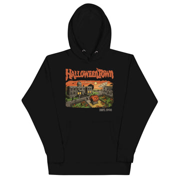 Halloweentown Est. 1998 Hoodie – Retro University Pullover | Unisex Vintage Spooky Season Hoodie for Fall