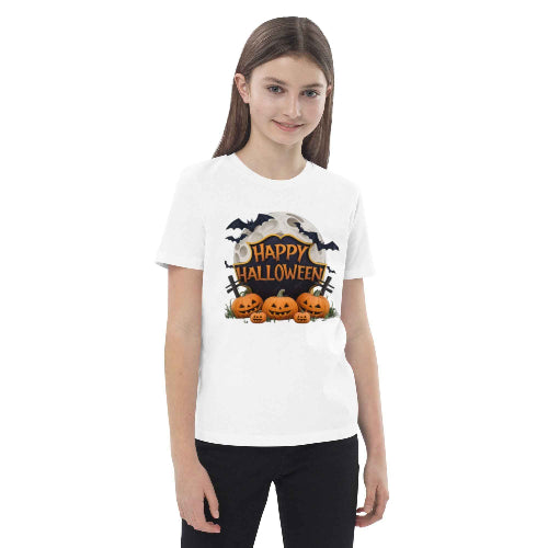 Organic Cotton Kids T-Shirt | Eco-Friendly Halloween Costume Tee | Soft & Comfortable Spooky Outfit | Trick or Treat Shirt