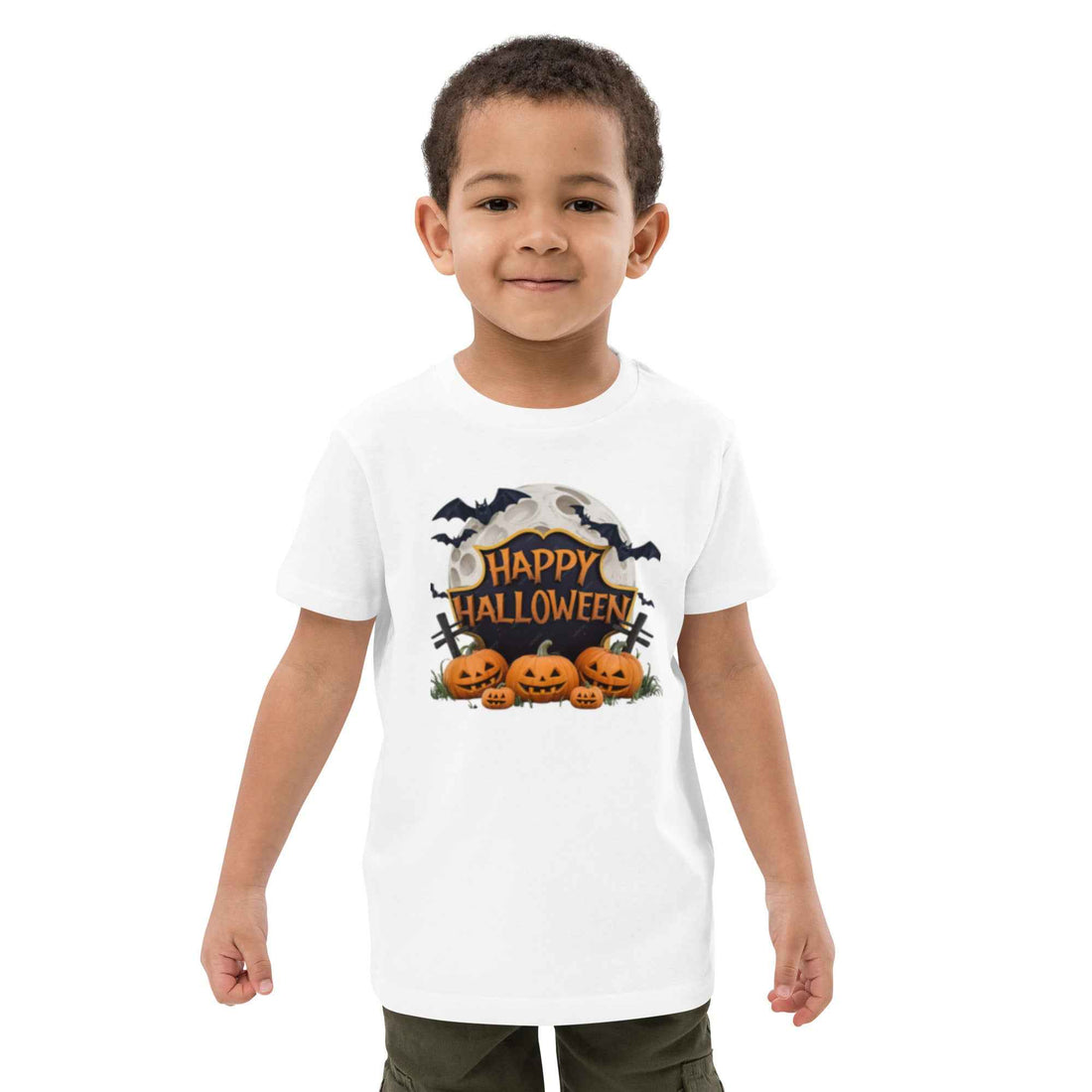Organic Cotton Kids T-Shirt | Eco-Friendly Halloween Costume Tee | Soft & Comfortable Spooky Outfit | Trick or Treat Shirt