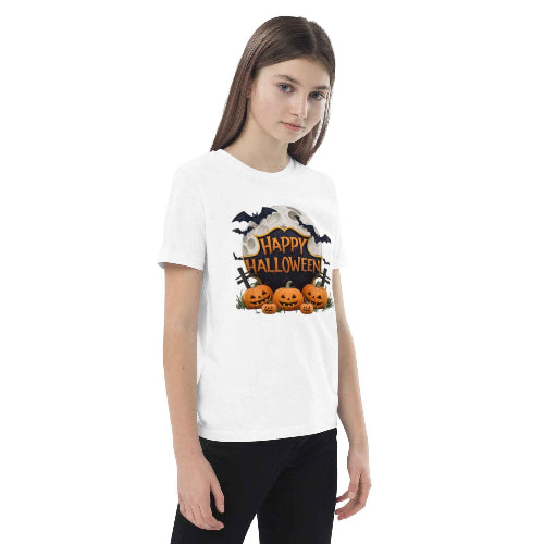 Organic Cotton Kids T-Shirt | Eco-Friendly Halloween Costume Tee | Soft & Comfortable Spooky Outfit | Trick or Treat Shirt