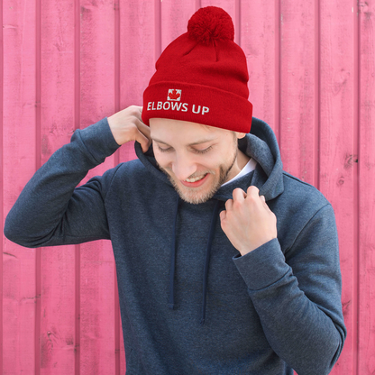 Elbows Up – Pom-Pom Beanie Proud. Bold. Unapologetically Canadian.