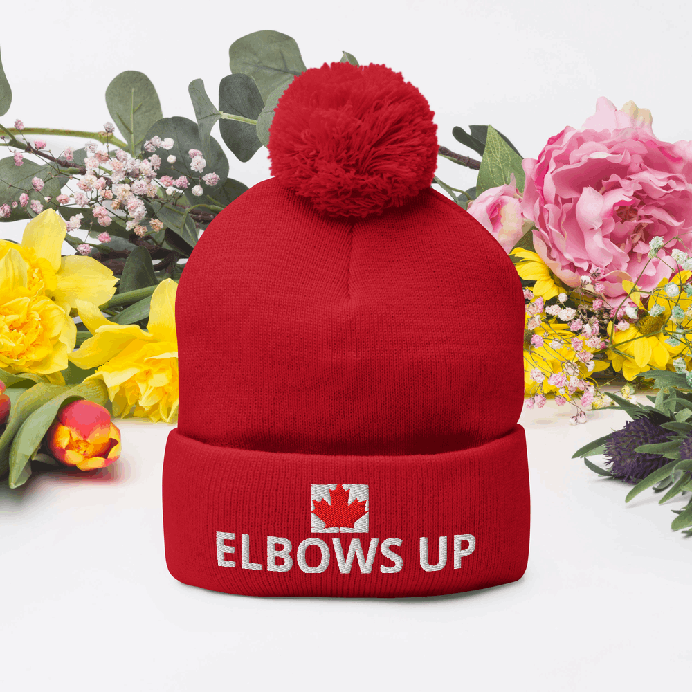 Elbows Up – Pom-Pom Beanie Proud. Bold. Unapologetically Canadian.