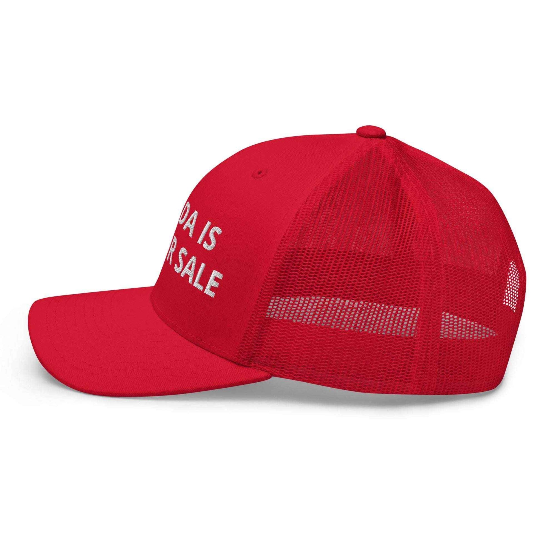 Embroidered Canadian Mesh Back Hat – Canada is Not for Sale Trucker Cap