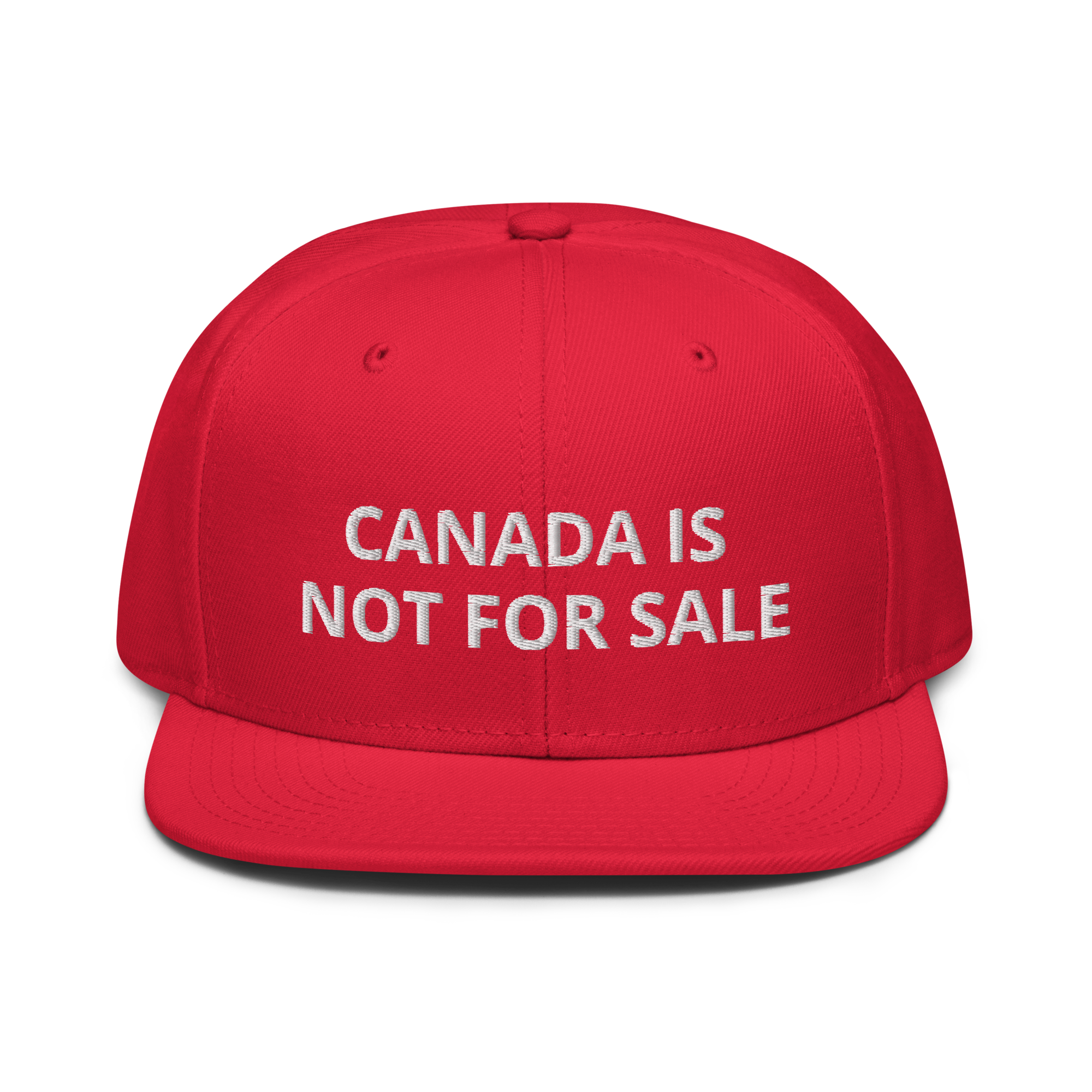 CANADA IS NOT FOR SALE Snapback Hat – Premium Embroidered Canadian Flag Cap