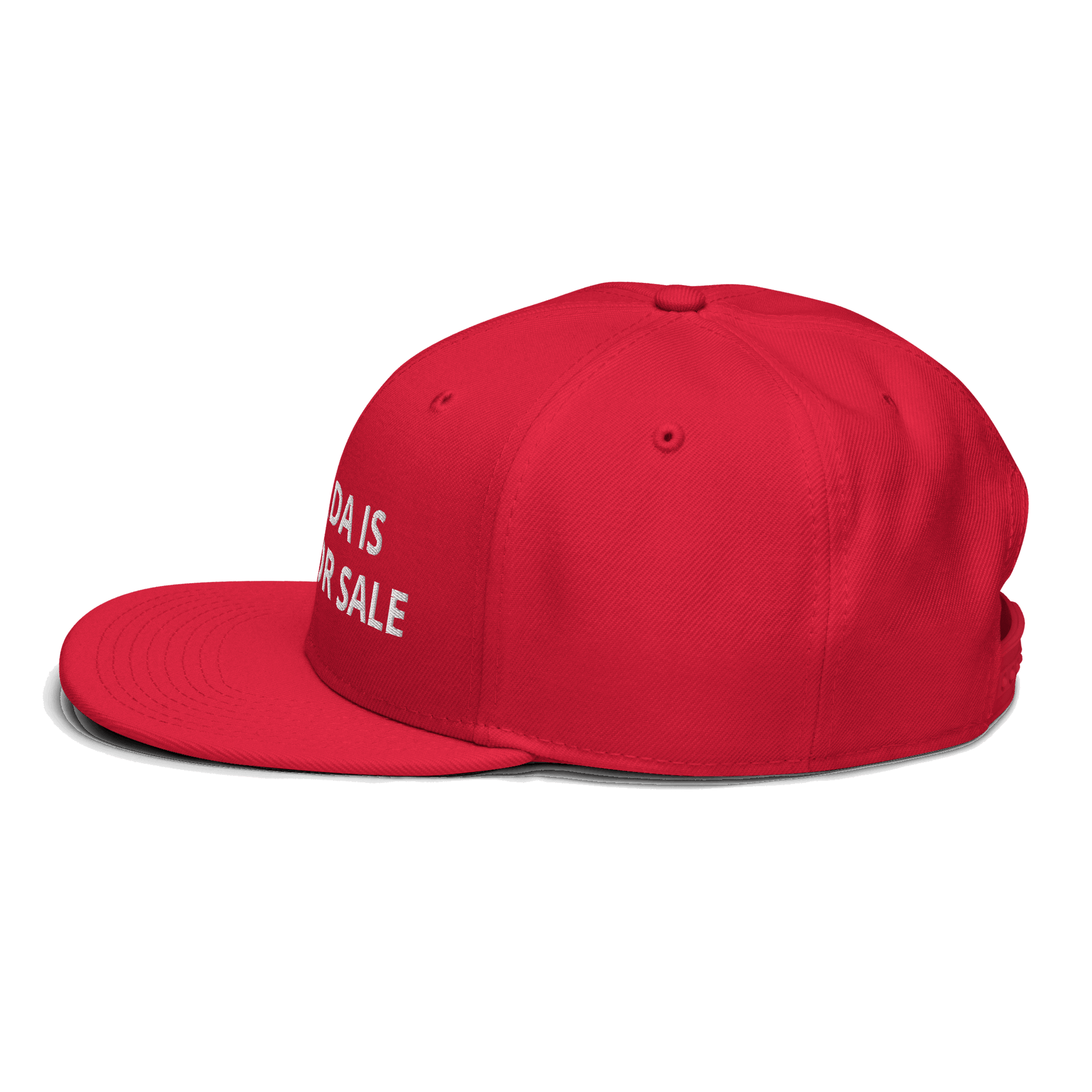 CANADA IS NOT FOR SALE Snapback Hat – Premium Embroidered Canadian Flag Cap Snapback Hat.