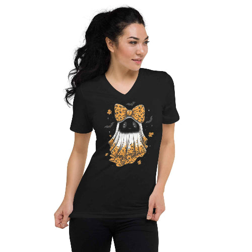 Preppy Ghost Boo | Leopard Spooky Coquette, Leopard Ghost, Halloween, Fall, Trendy Halloween, Pumpkin