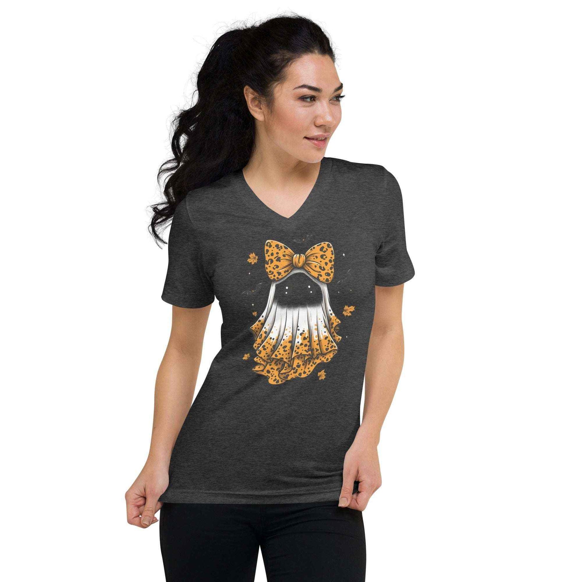 Preppy Ghost Boo | Leopard Spooky Coquette, Leopard Ghost, Halloween, Fall, Trendy Halloween, Pumpkin