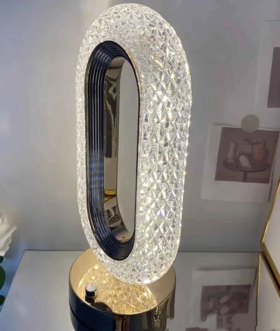 Crystal Glow Touch Lamp – Elegant Home Accent